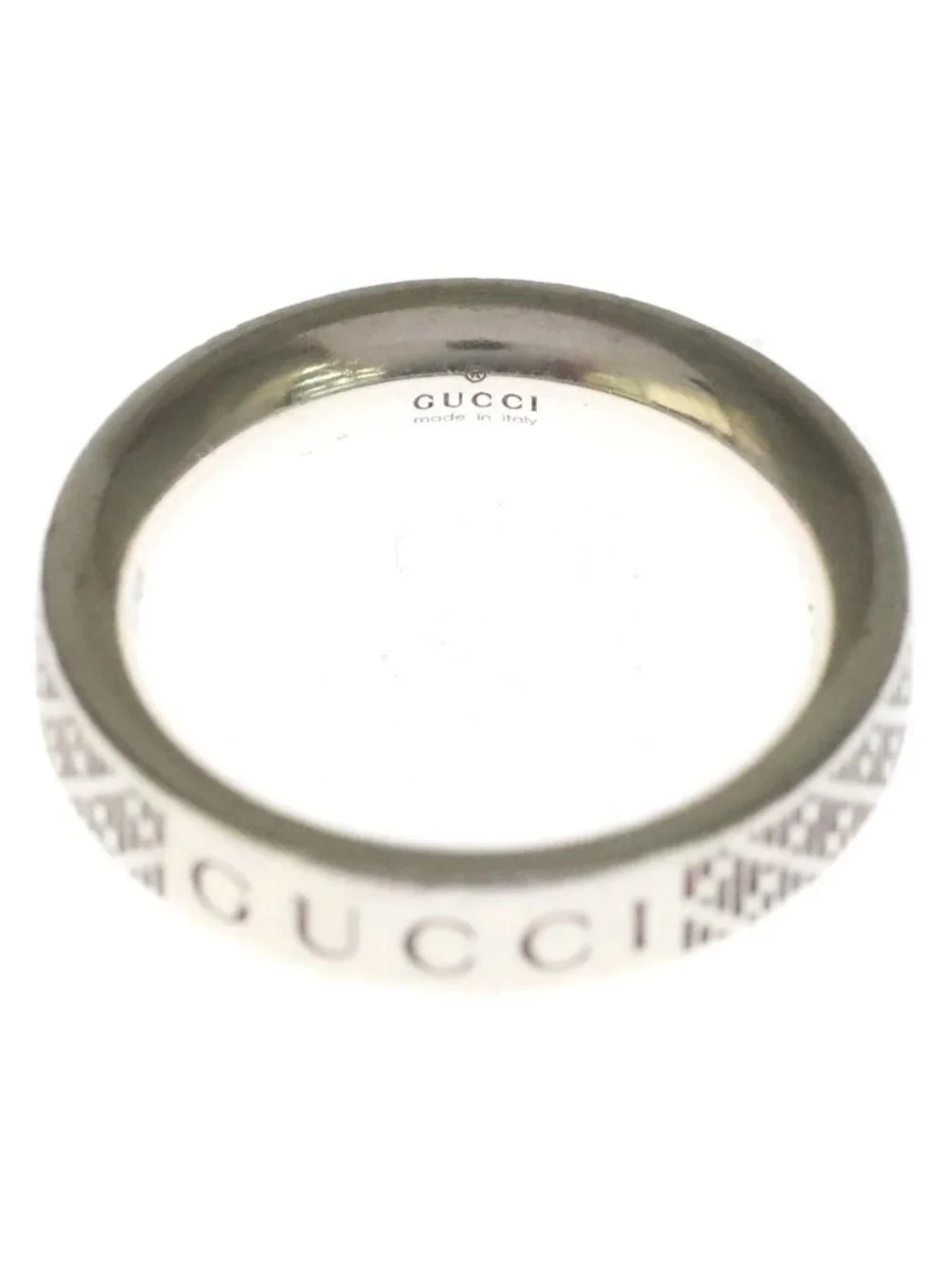 Gucci Diamante Logo Ring Silver